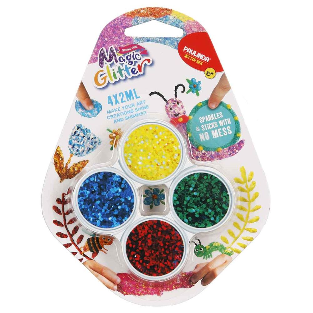 Комплект брокат Paulinda, Magic Glitter, 4 x 2 мл