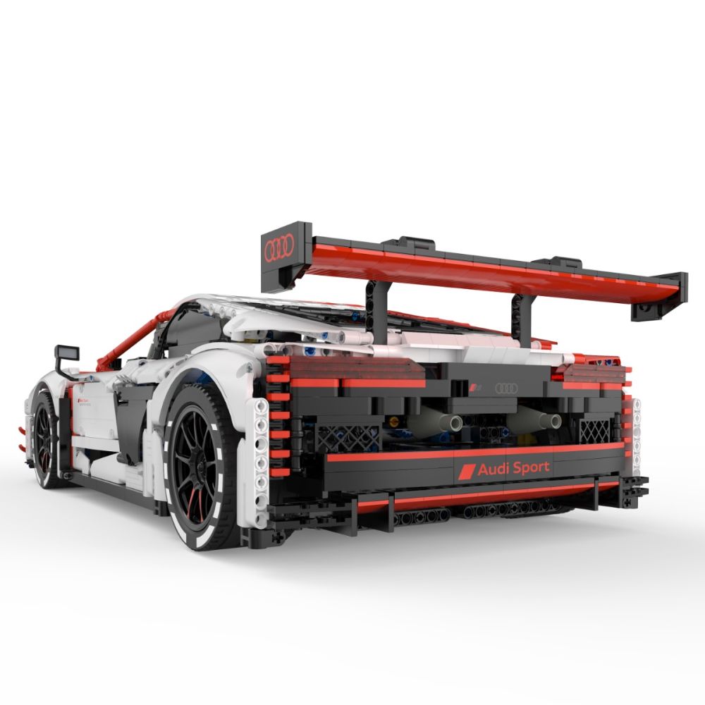 Комплект за сглобяване на количка с дистанционно, Rastar, Audi R8 GT3, 1:8, 3322 части