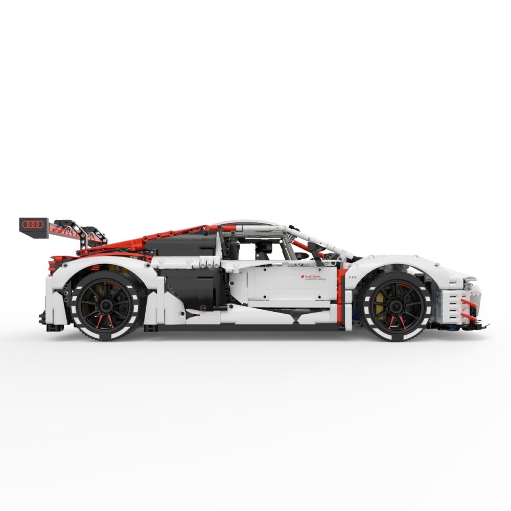 Комплект за сглобяване на количка с дистанционно, Rastar, Audi R8 GT3, 1:8, 3322 части