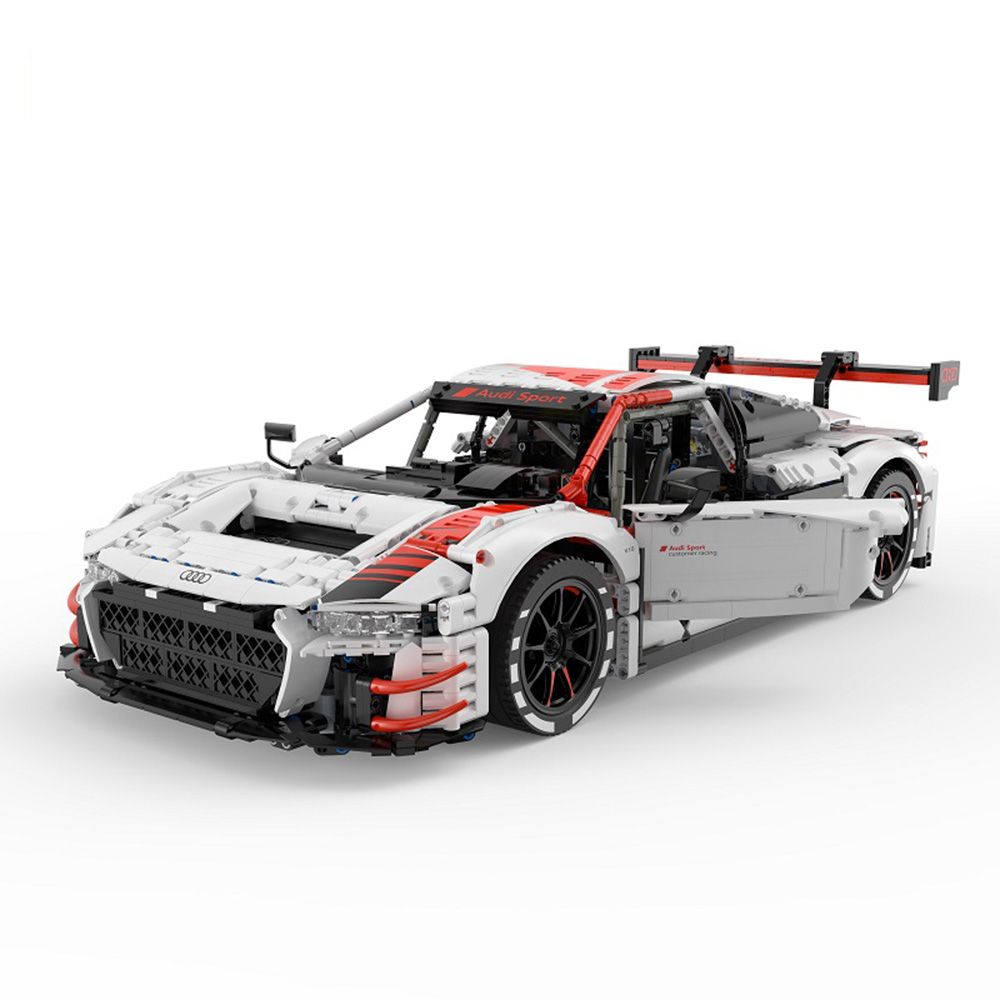 Комплект за сглобяване на количка с дистанционно, Rastar, Audi R8 GT3, 1:8, 3322 части