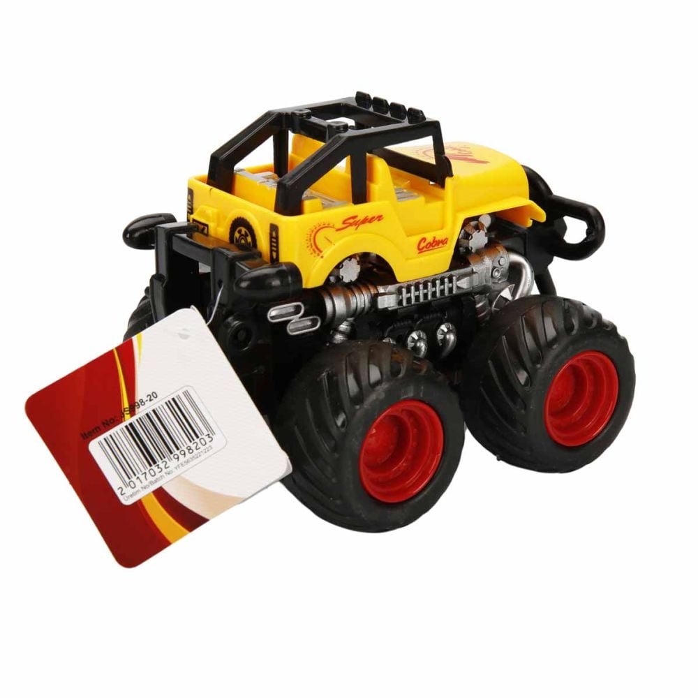 Офроуд количка, Maxx Wheels, Жълта, 13 см