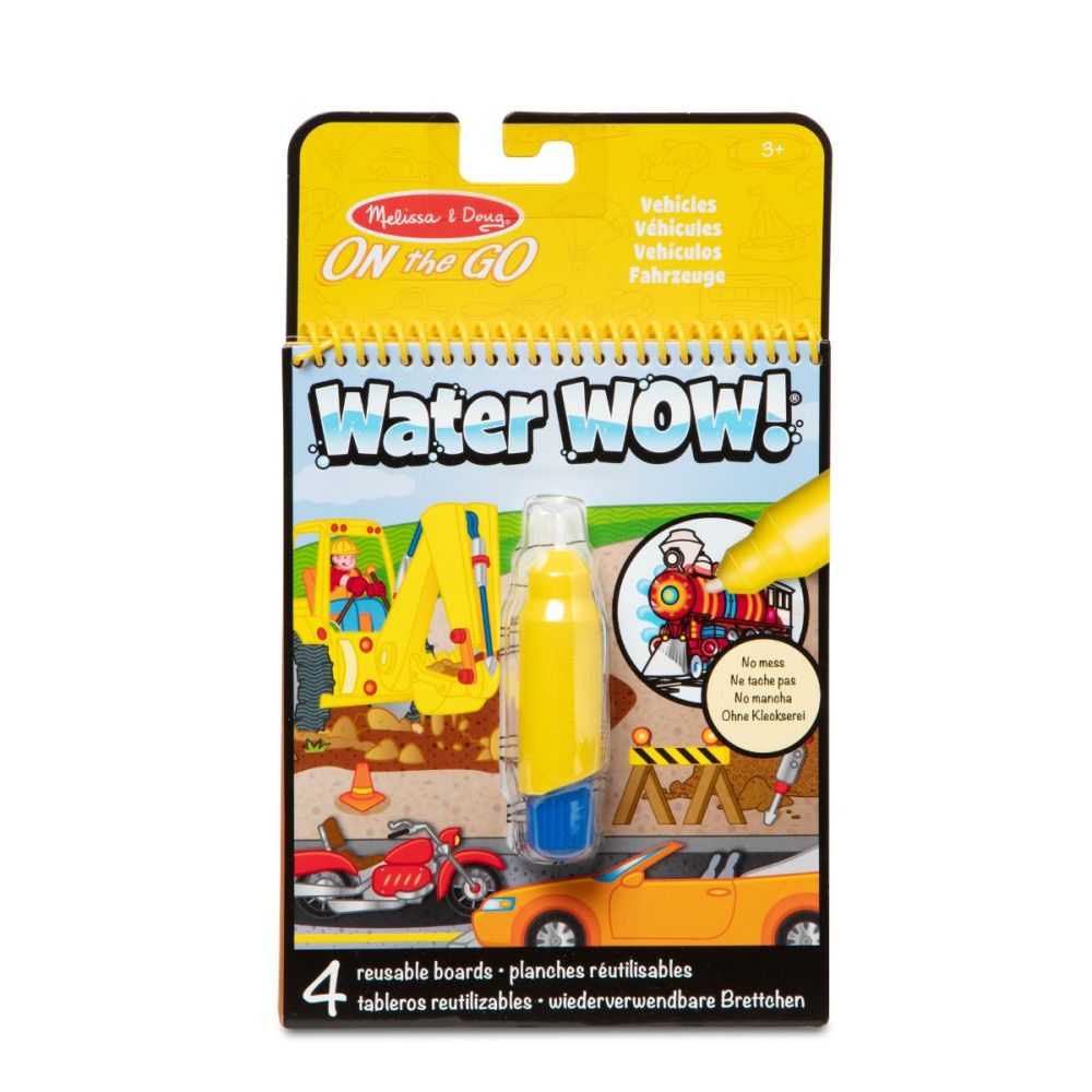 Комплект от 4 страници за оцветяване с вода, Melissa & Doug, Превозни средства, 6074877