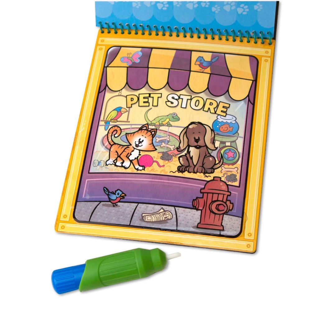 Комплект от 4 страници за оцветяване с вода, Melissa & Doug, Животни, 6074878