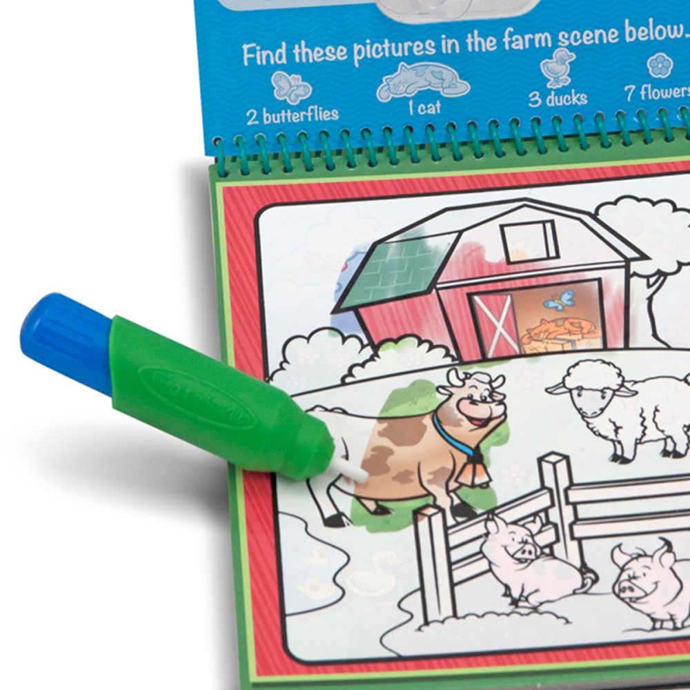 Комплект от 4 страници за оцветяване с вода, Melissa & Doug, Животни, 6074878