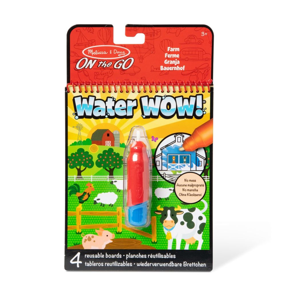 Комплект от 4 страници за оцветяване с вода, Melissa & Doug, Ферма, 6074888