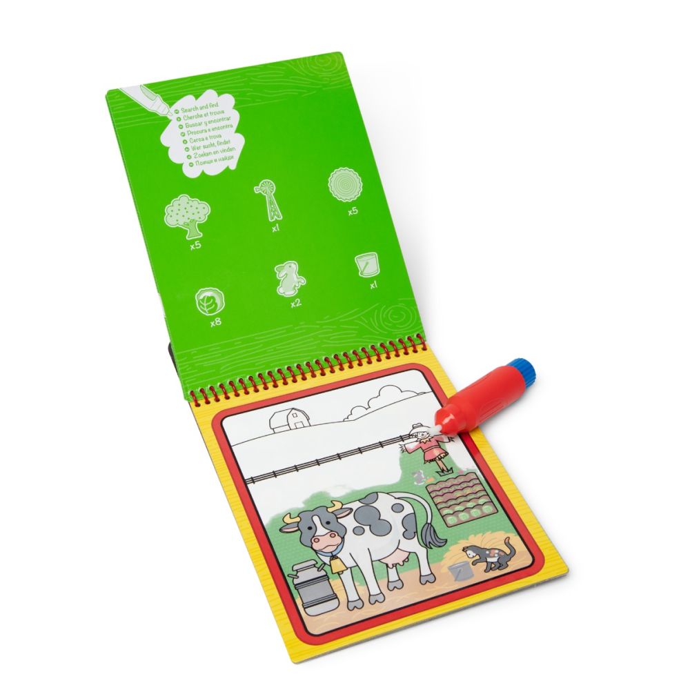 Комплект от 4 страници за оцветяване с вода, Melissa & Doug, Ферма, 6074888