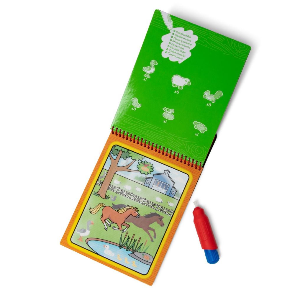 Комплект от 4 страници за оцветяване с вода, Melissa & Doug, Ферма, 6074888