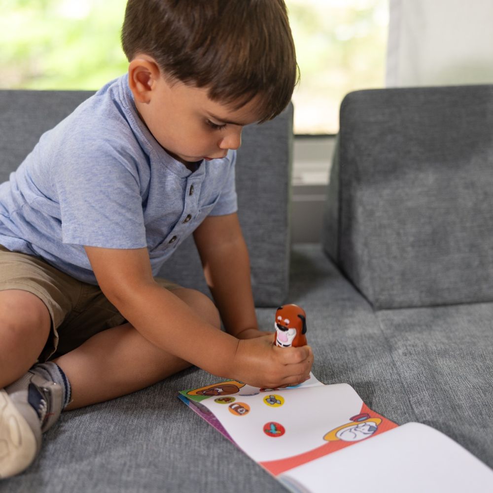 Комплект за занимания със стикери и печат, Melissa & Doug, Sticker WOW, Кученце, 6074891