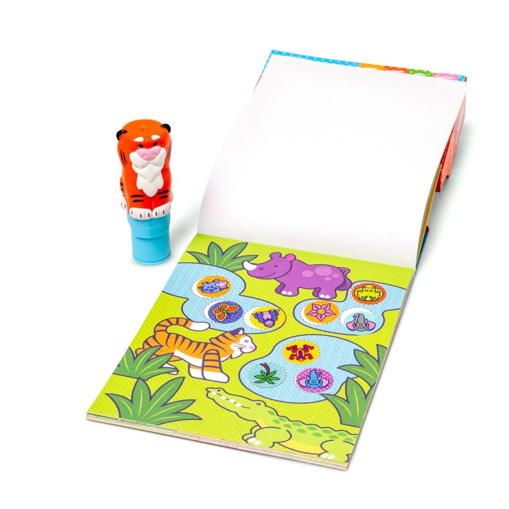 Комплект за занимания със стикери и печат, Melissa & Doug, Sticker WOW, Тигър, 6074897