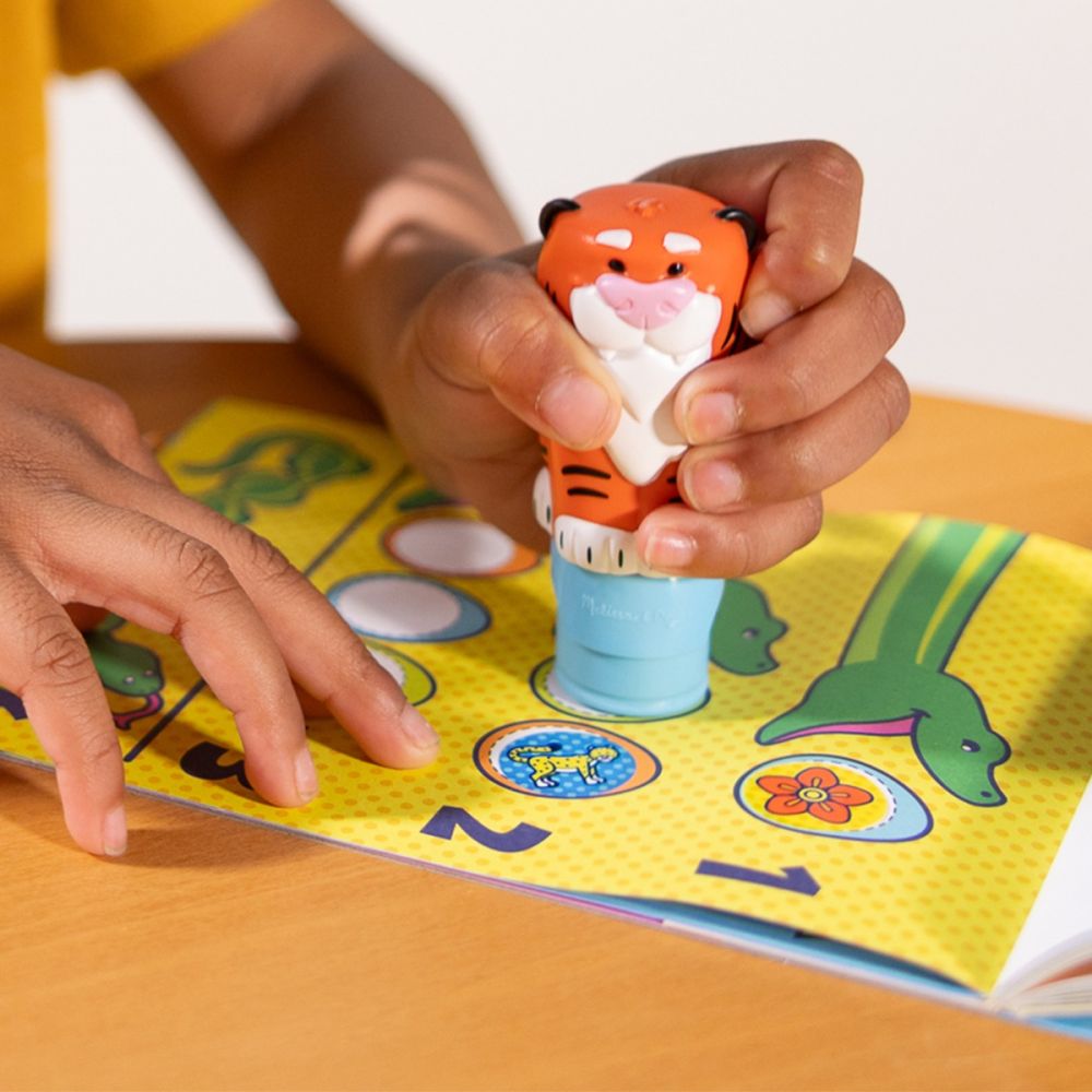 Комплект за занимания със стикери и печат, Melissa & Doug, Sticker WOW, Тигър, 6074897