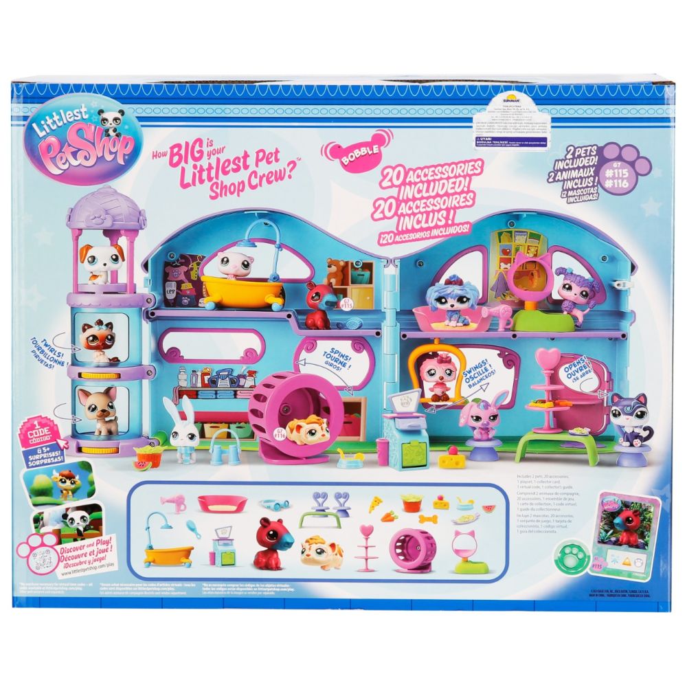 Комплект за игра с 2 фигурки, Littlest Pet Shop, 20 аксесоара