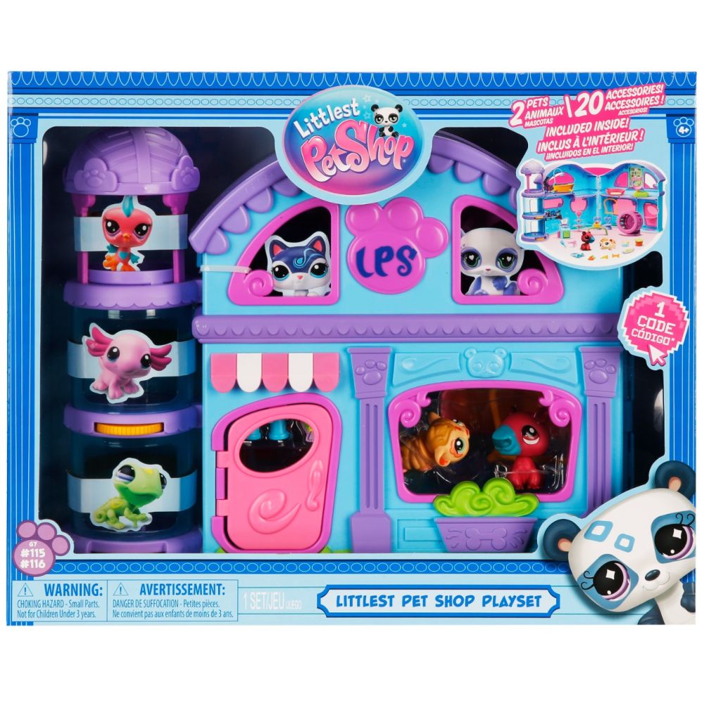 Комплект за игра с 2 фигурки, Littlest Pet Shop, 20 аксесоара
