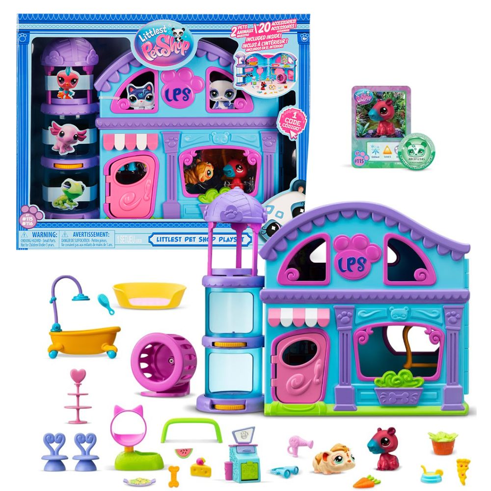 Комплект за игра с 2 фигурки, Littlest Pet Shop, 20 аксесоара