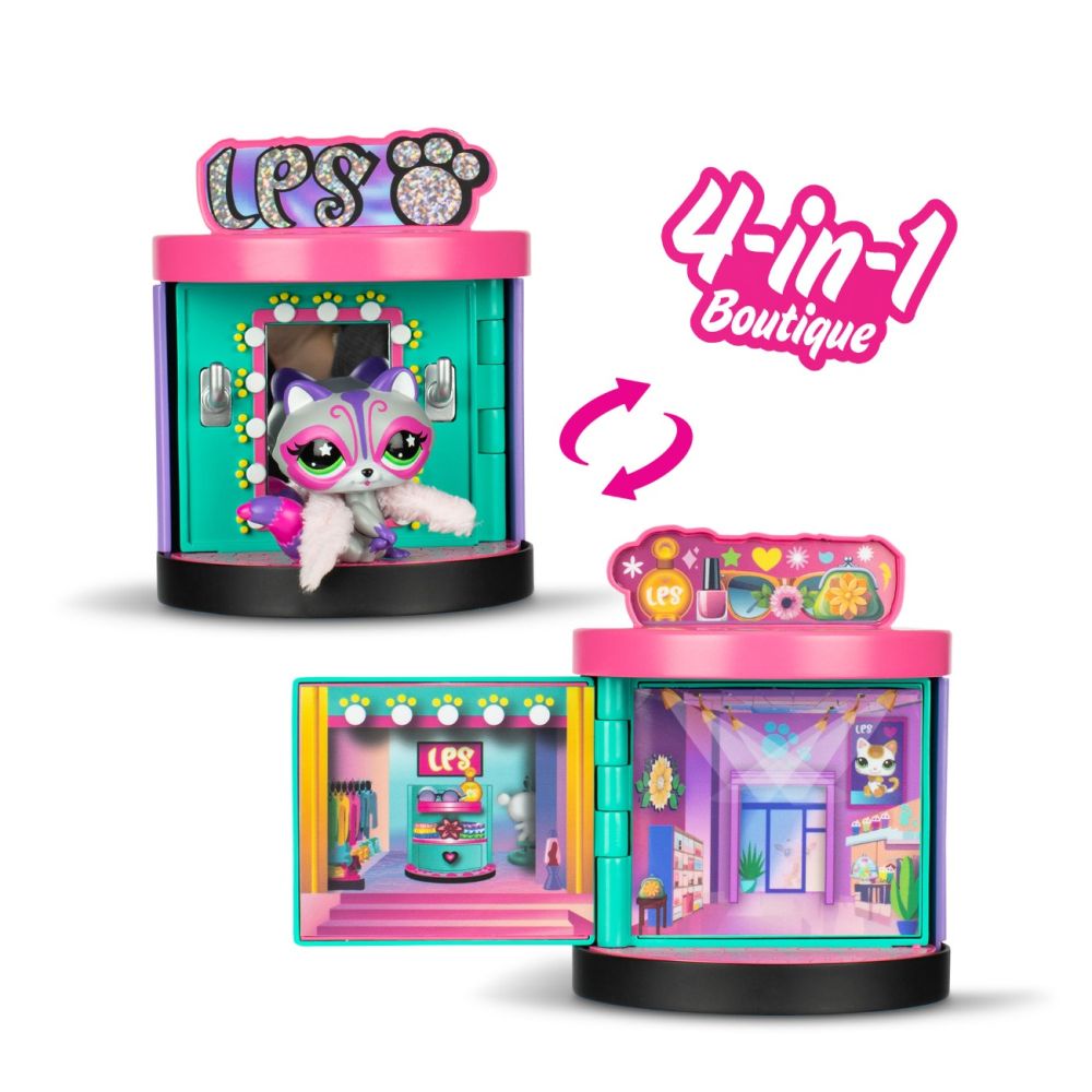 Комплект за игра с 3 фигурки, Littlest Pet Shop, Spin & Style Boutique