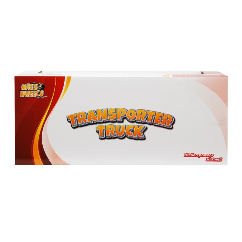 Жълт транспортер на 2 нива и 4 коли, Maxx Wheels, 1:32, 32 см