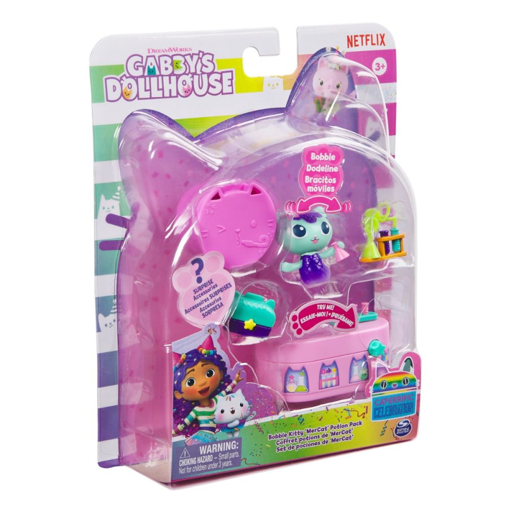 Комплект за игра с фигурка, Gabbys Dollhouse, Bobble Kitty MerCat, 20144758