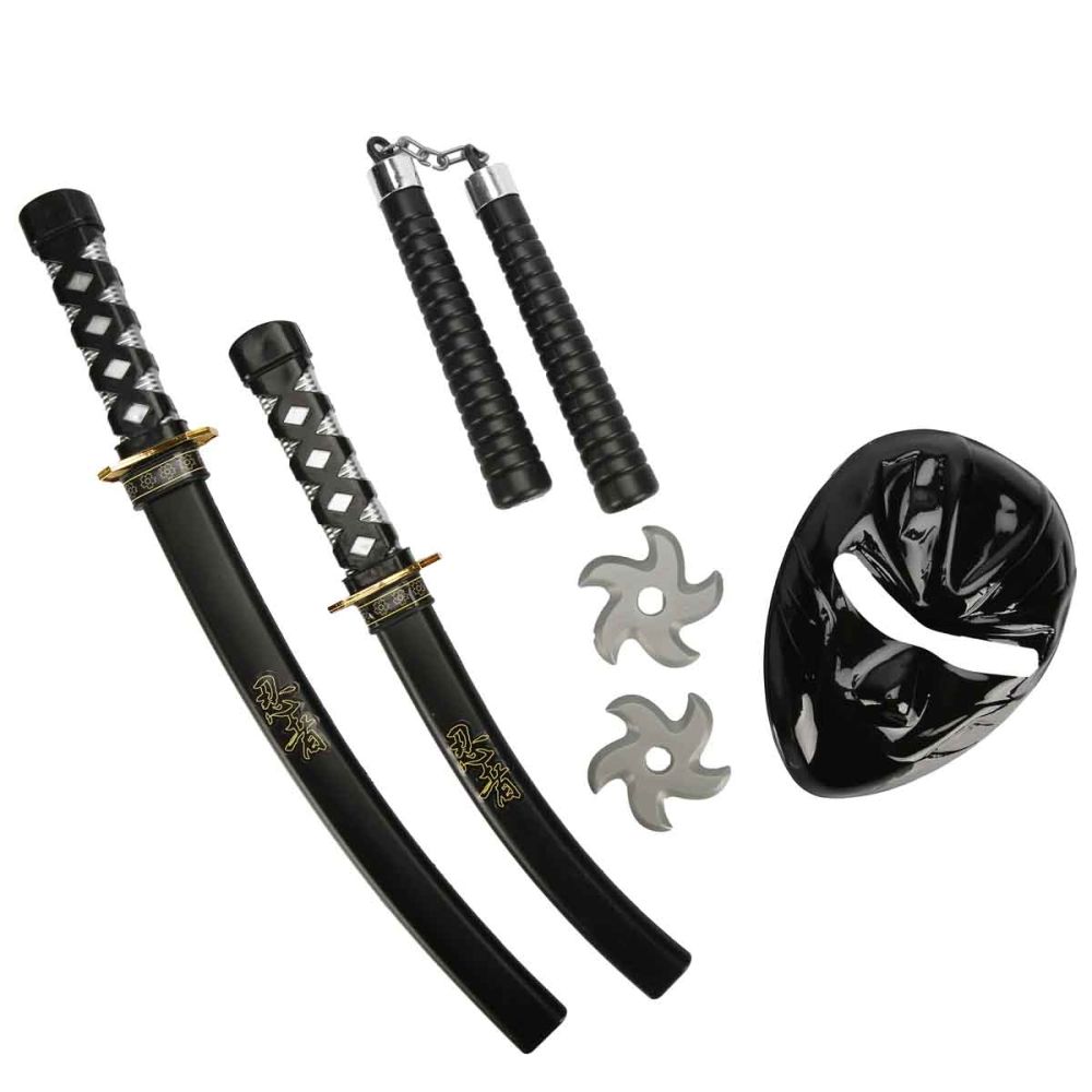 Комплект маска, меч и аксесоари, Ninja, 8 части