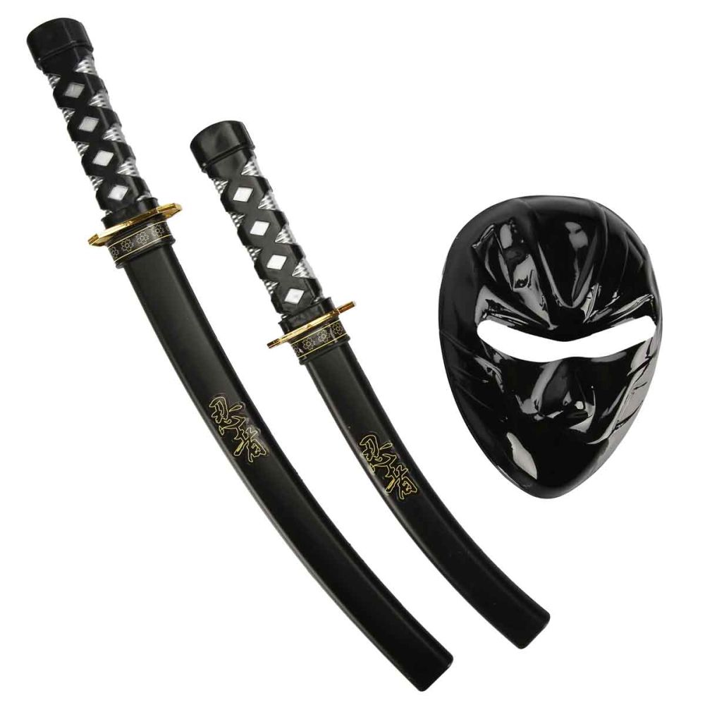 Комплект маска, меч и аксесоари, Ninja, 8 части