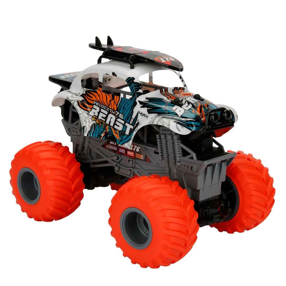 Кола с дистанционно управление, Crazon, Spirit Beasts Beetle, Бяла, 1:18