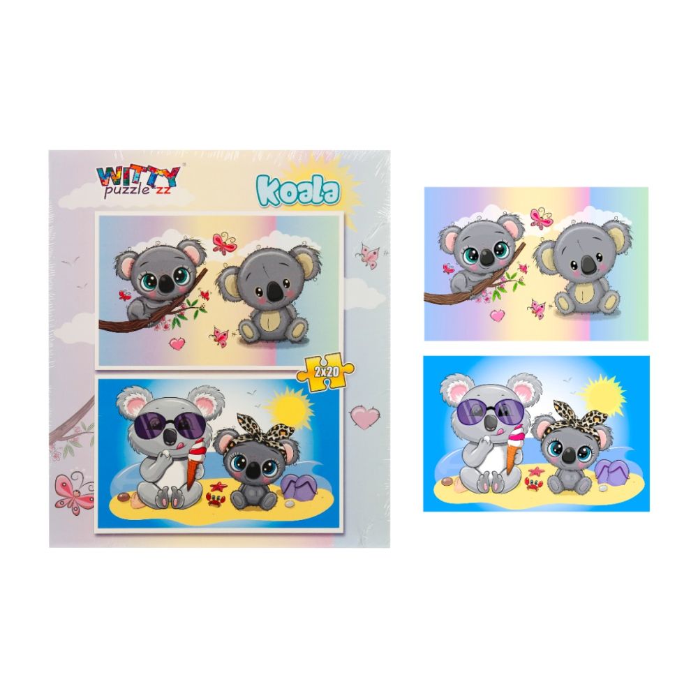 Пъзел Witty Puzzlezz, 2 x 20 части, Коала