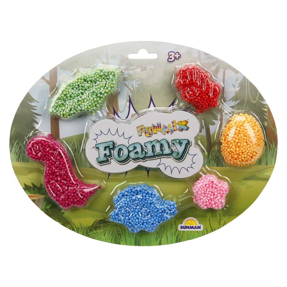 Комплект слайм, Foamy Funmix, 6 цвята