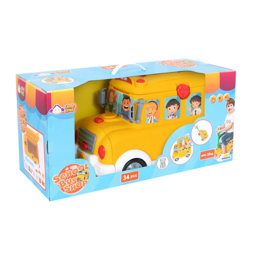 Комплект за игра, Little Chef, School Bus Shop, 34 части