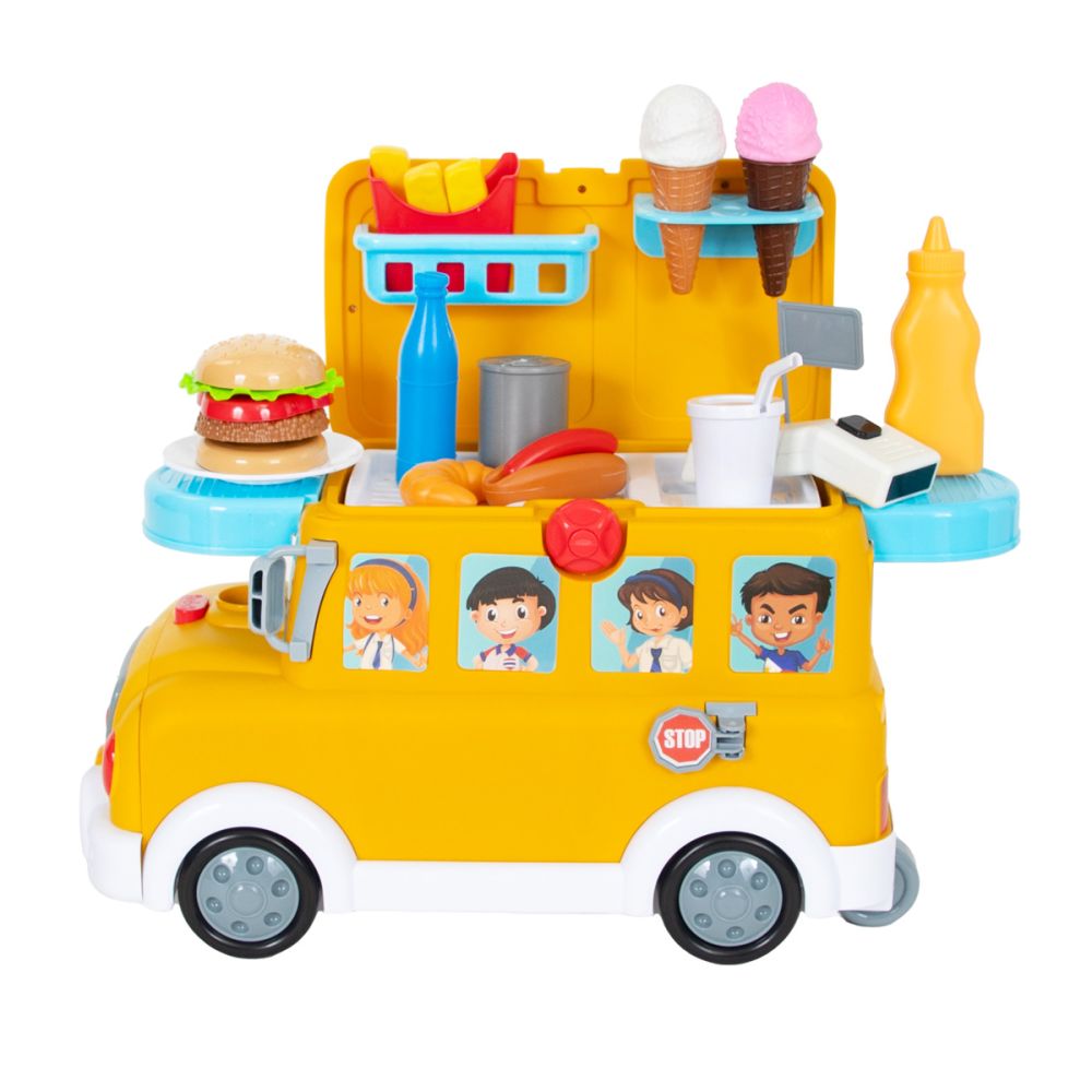 Комплект за игра, Little Chef, School Bus Shop, 34 части