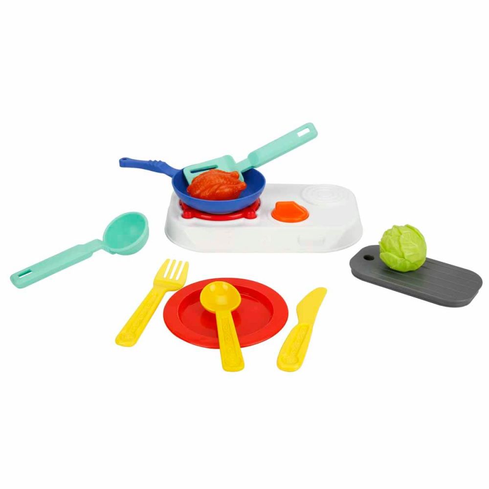 Комплект кухненски прибори и котлон, Little Chef, 12 части
