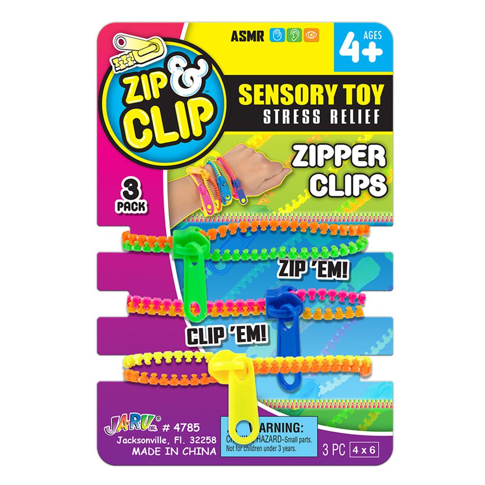 Комплект 3 гривни с цип, Jaru, Zip & Clip
