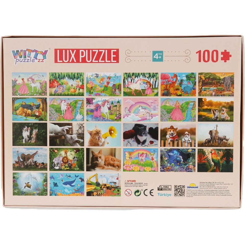 Пъзел Luxury, Witty Puzzlezz, Кученце и Коте, 100 части