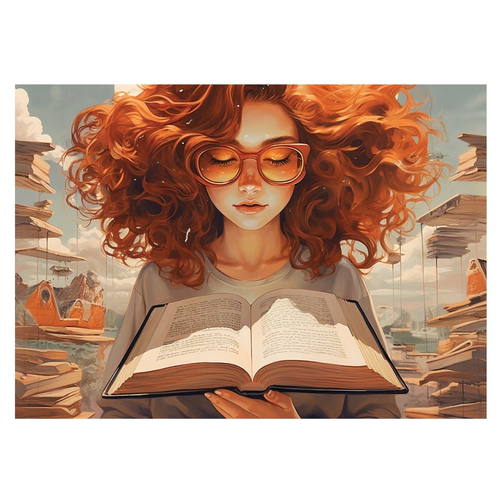 Пъзел Witty Puzzlezz, Момиче с книга, 250 части