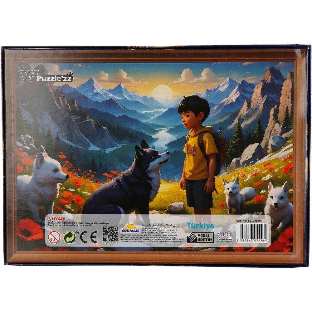 Пъзел Witty Puzzlezz, Момче с вълци в планината, 250 части