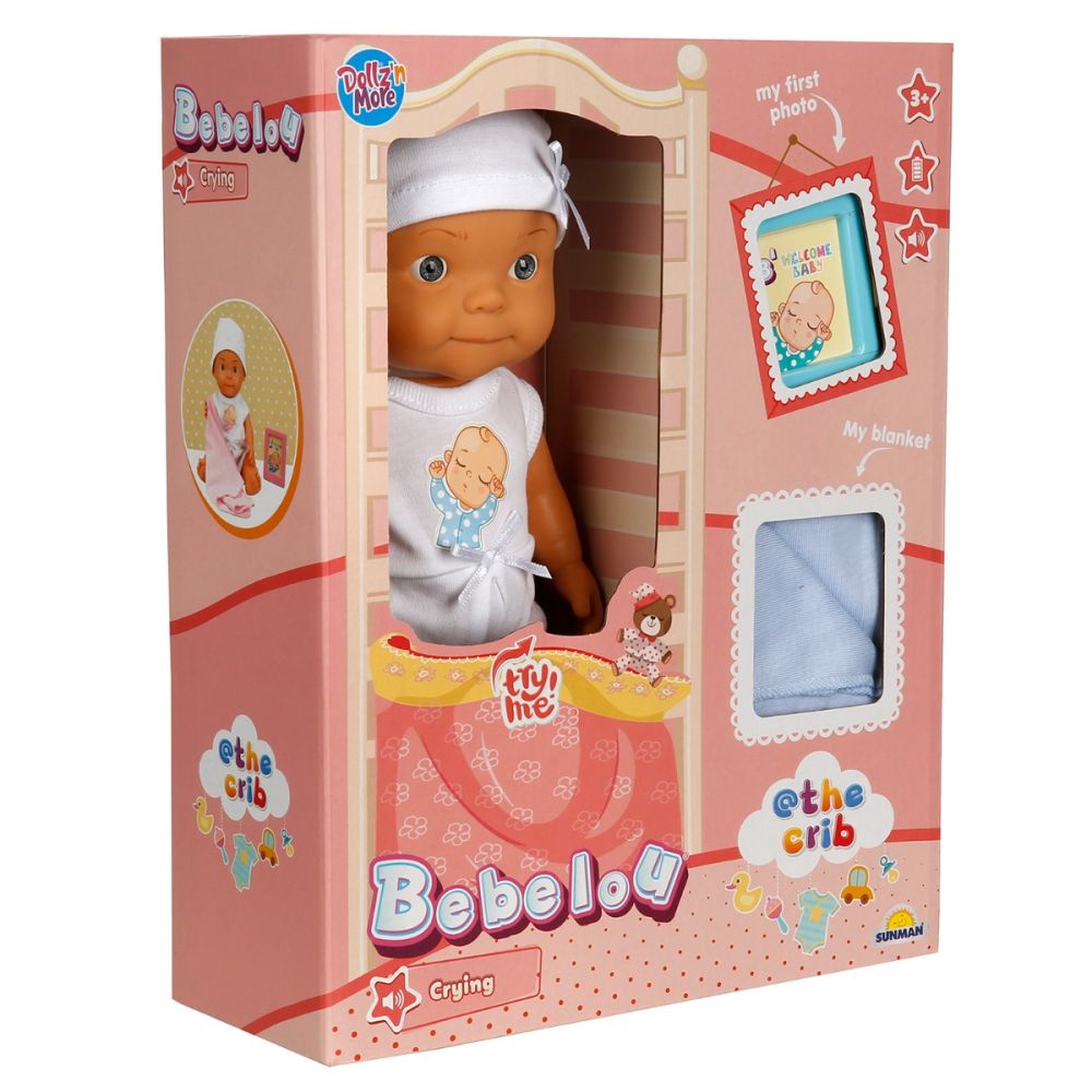 Кукла бебе, Dollz n More, Bebelou, Welcome Baby, 30 см, Синьо