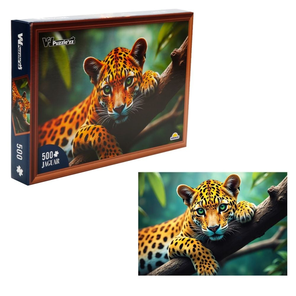 Пъзел Witty Puzzlezz, Ягуар, 500 части