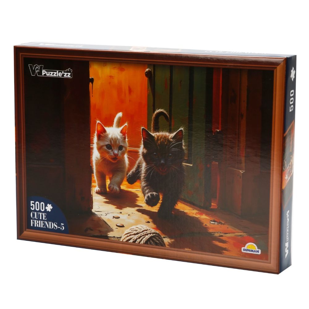 Пъзел Witty Puzzlezz, Котенца, 500 части