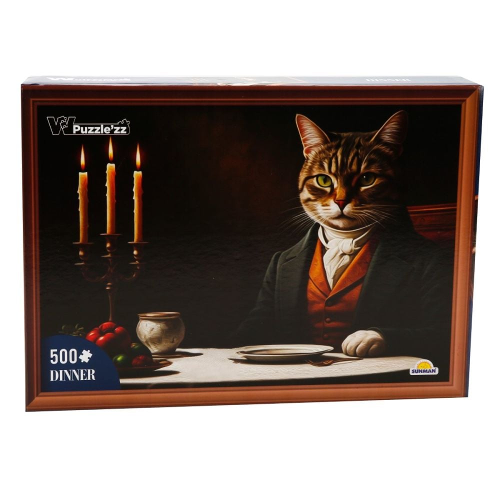 Пъзел Witty Puzzlezz, Котка в костюм, 500 части