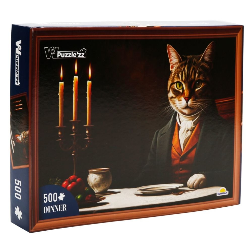 Пъзел Witty Puzzlezz, Котка в костюм, 500 части