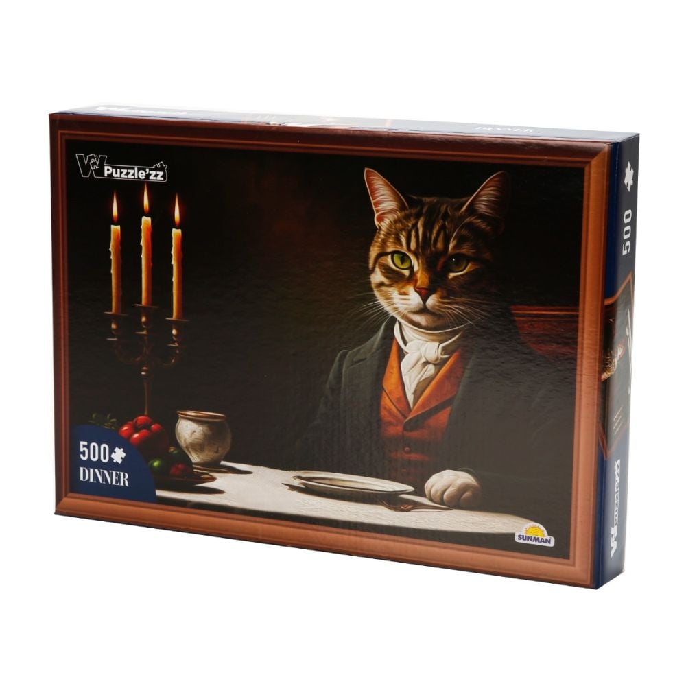 Пъзел Witty Puzzlezz, Котка в костюм, 500 части