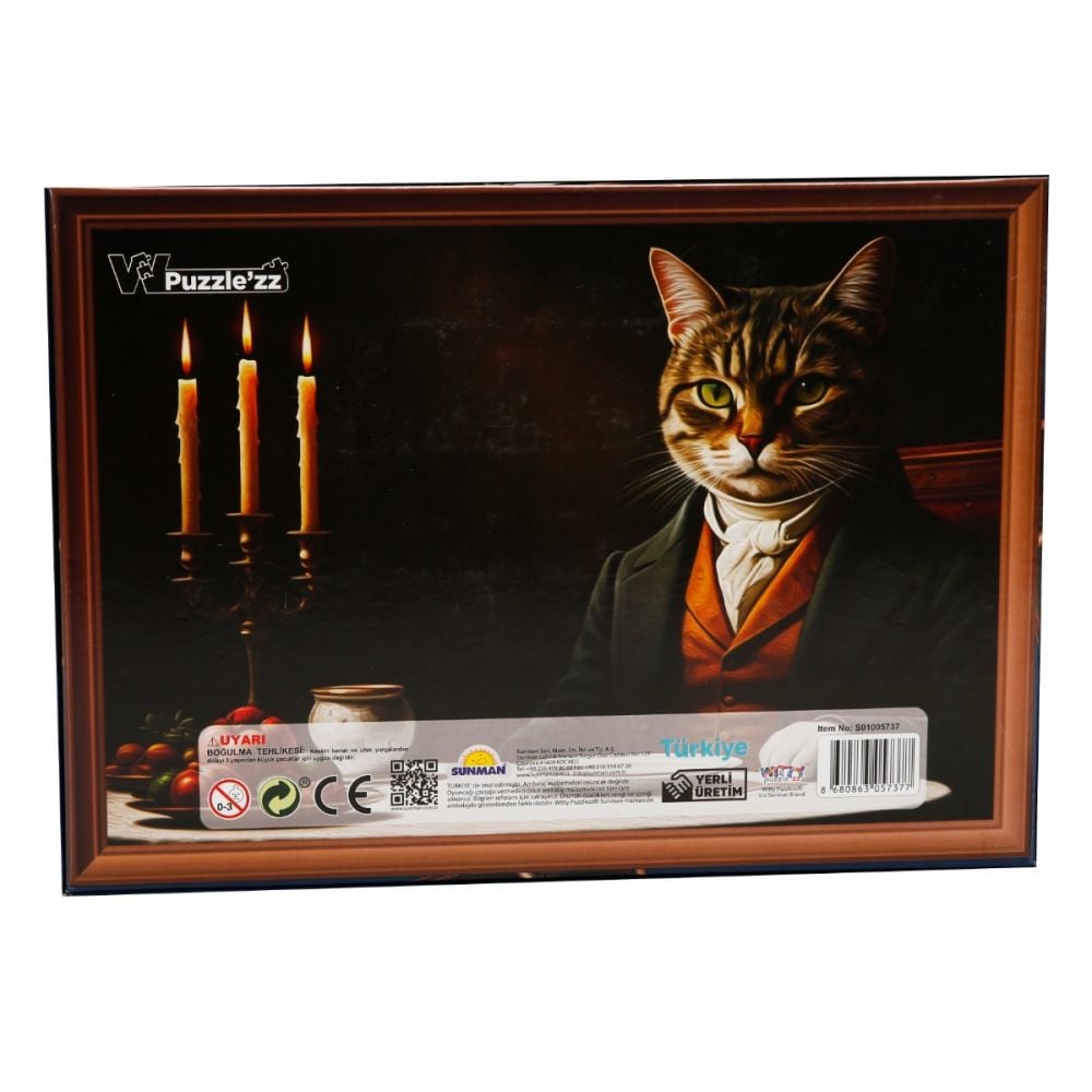 Пъзел Witty Puzzlezz, Котка в костюм, 500 части