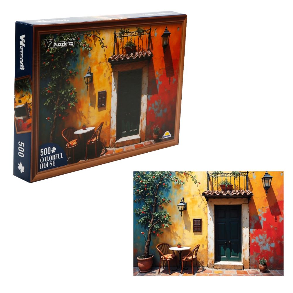 Пъзел Witty Puzzlezz, Цветни стени, 500 части