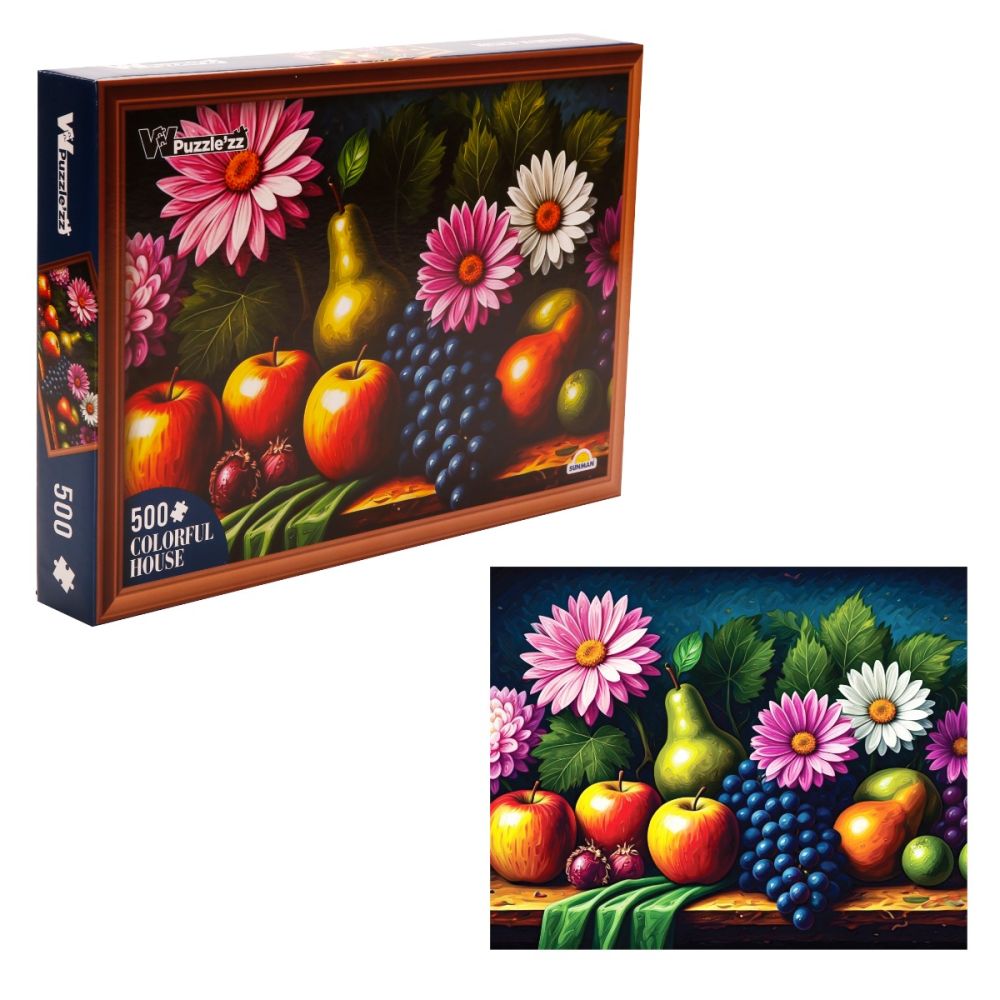 Пъзел Witty Puzzlezz, Плодове и цветя, 500 части