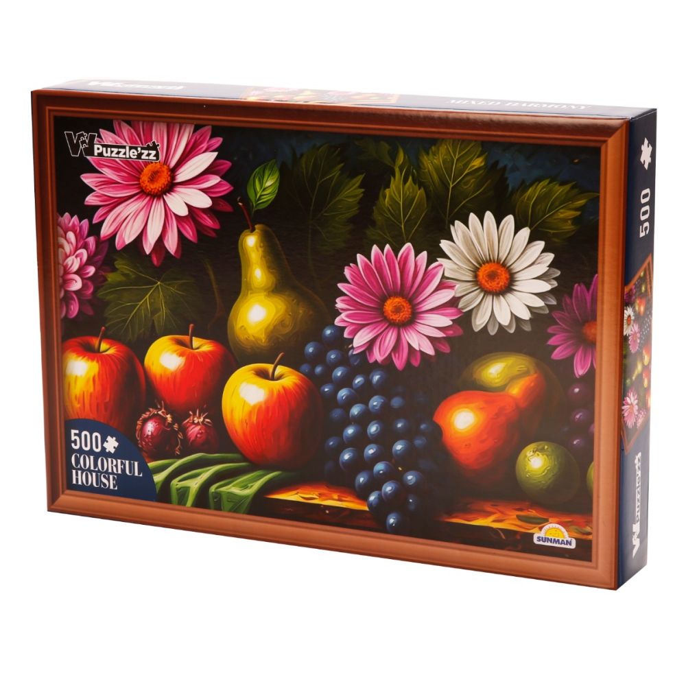 Пъзел Witty Puzzlezz, Плодове и цветя, 500 части