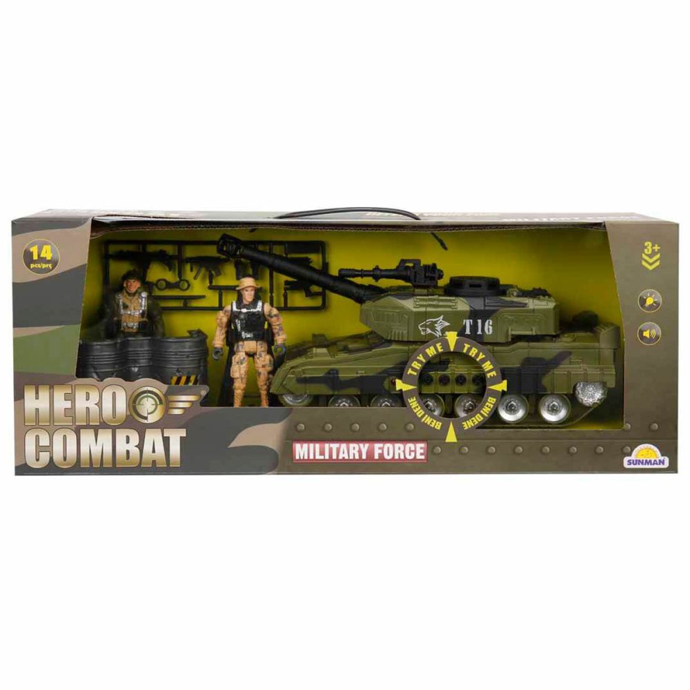 Комплект превозно средство с фигурки, Hero Combat, Танк