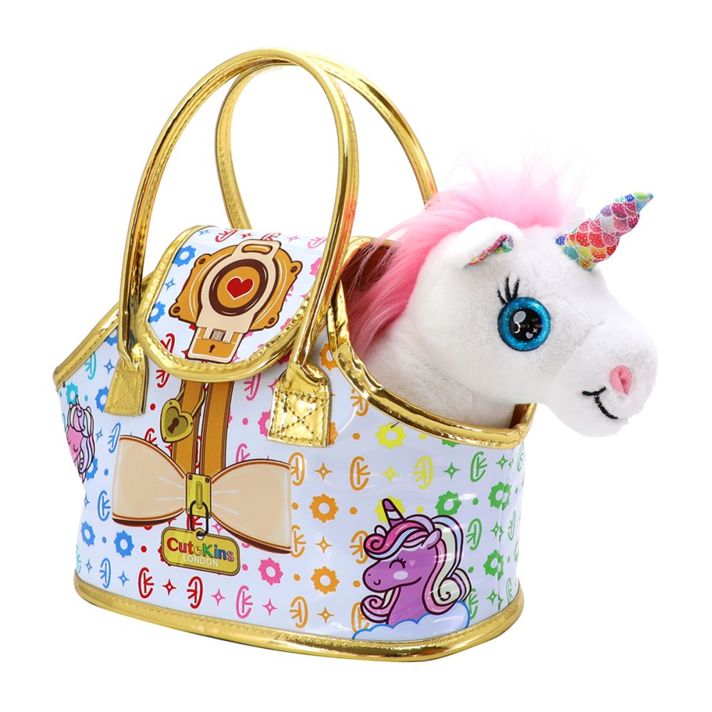 Плюшена играчка в чанта, Cutekins, Еднорог