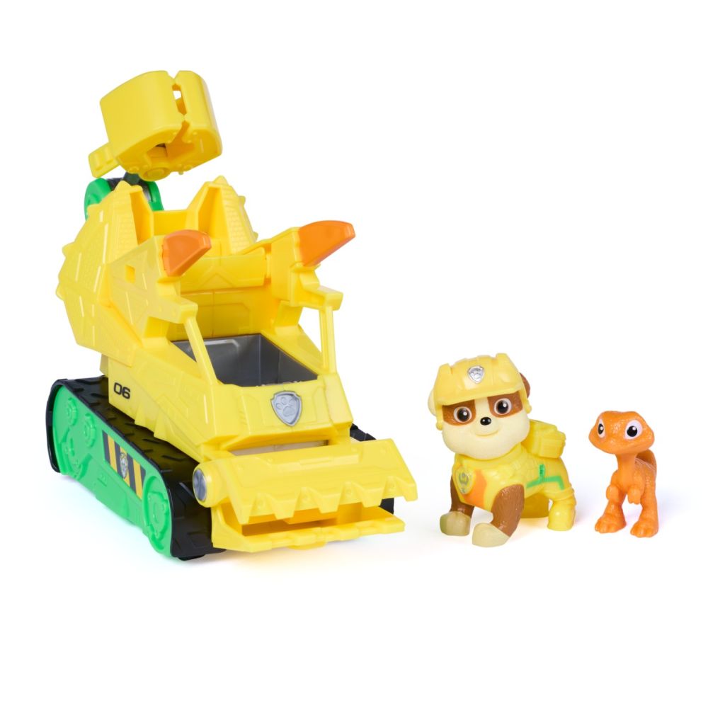 Спасително превозно средство с фигурка, Paw Patrol, Dino Rescue Bulldozer, Rubble, 6075771