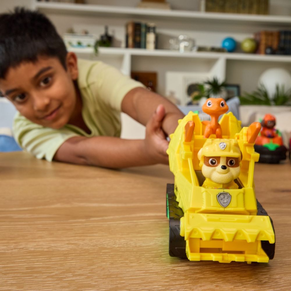 Спасително превозно средство с фигурка, Paw Patrol, Dino Rescue Bulldozer, Rubble, 6075771