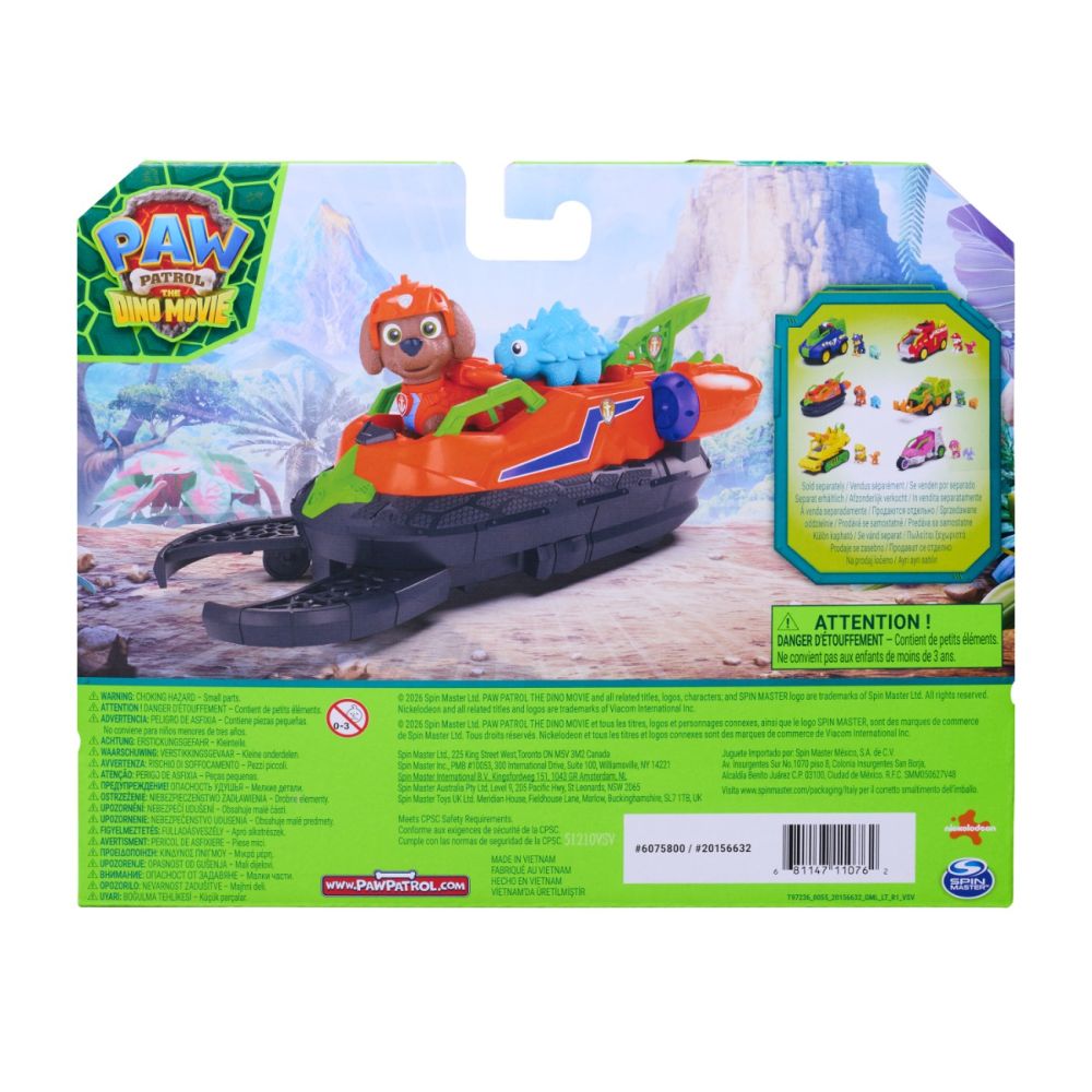 Спасително превозно средство с фигурка, Paw Patrol, Dino Rescue Hovercraft, Zuma, 6075773