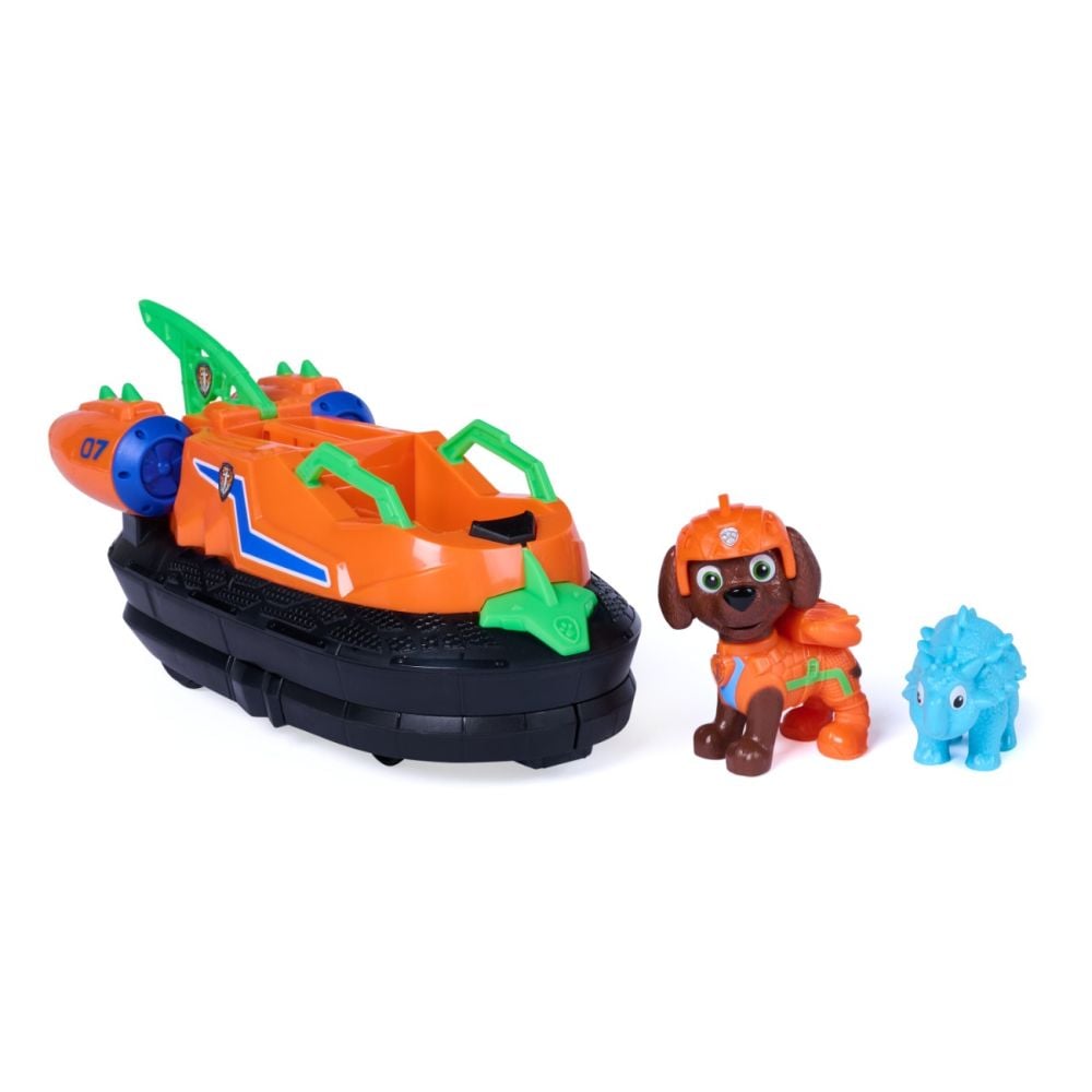Спасително превозно средство с фигурка, Paw Patrol, Dino Rescue Hovercraft, Zuma, 6075773