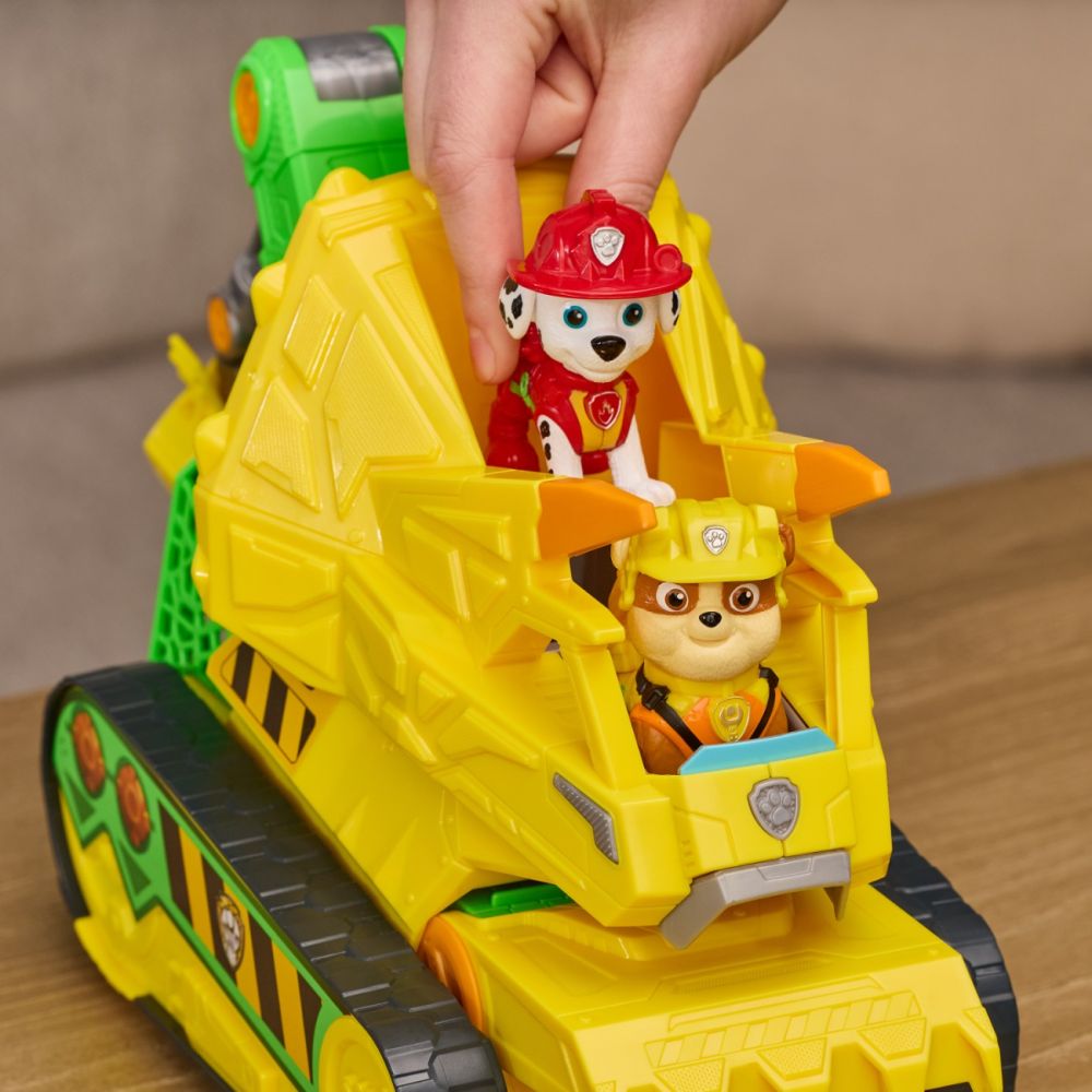 Превозно средство с фигурки, Paw Patrol the Dino Movie, Chomp and Rescue Bulldozer, 6075978