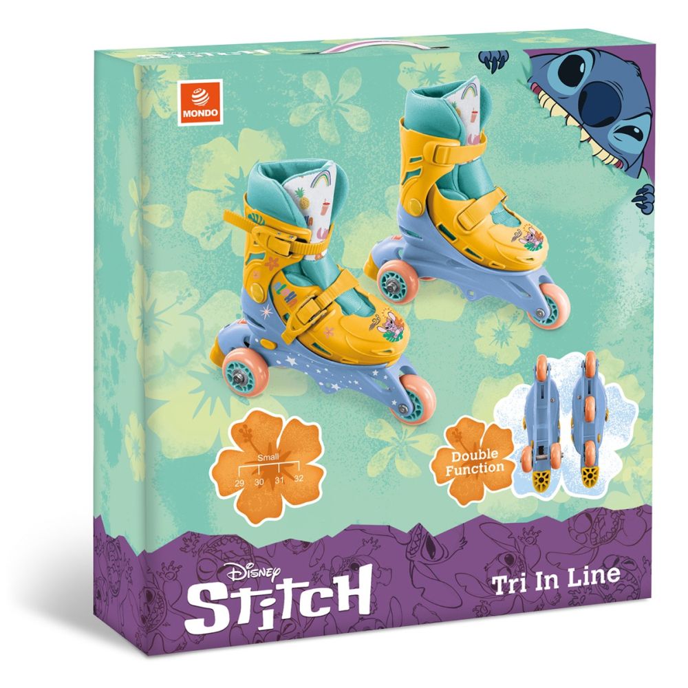 Ролери Tri In Line, Mondo, Disney Stitch, Размер 29-32